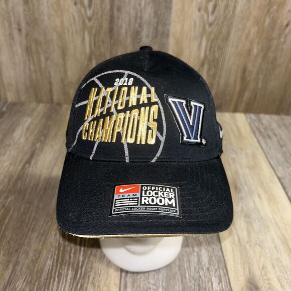 Villanova Wildcats 2018 National Champions San Antonio Black Hat Cap Final Four - Picture 1 of 8
